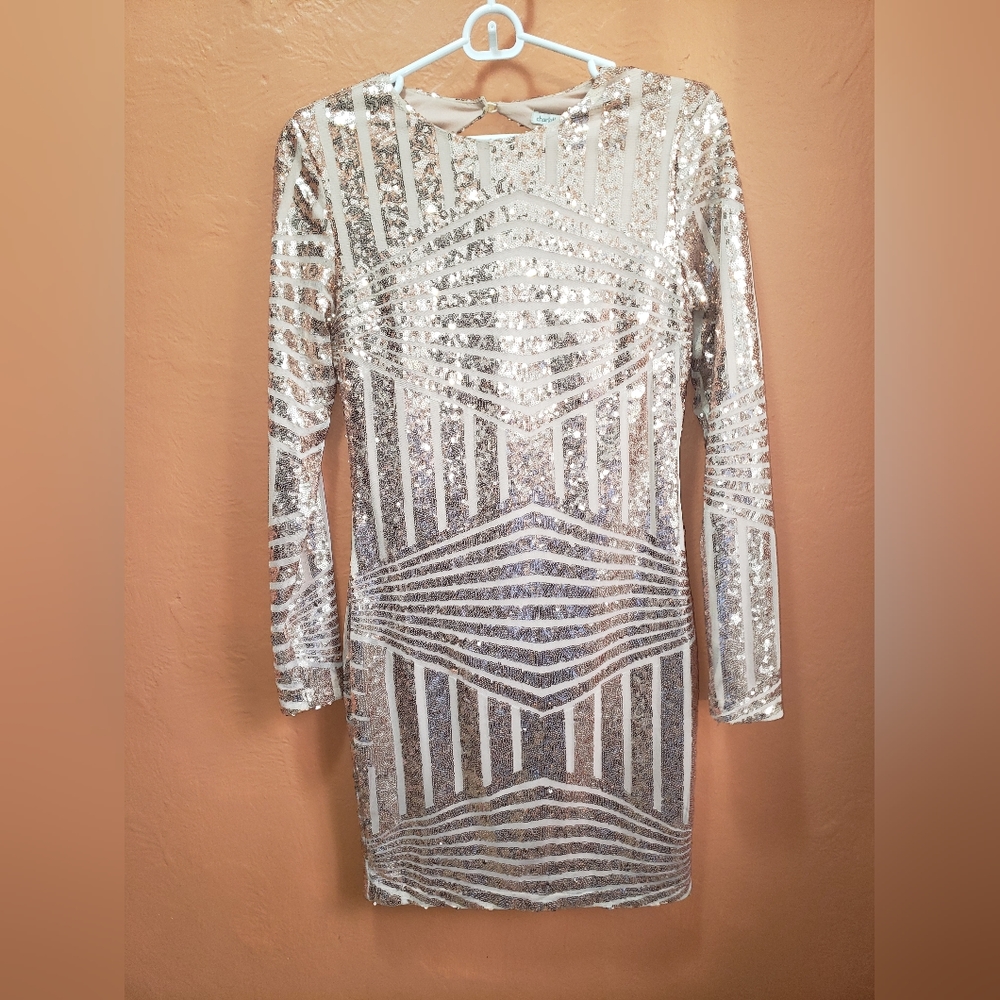 Charlotte Ruse Gold Dress Size Small